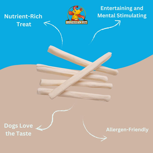 Natural Treats Rawhide Rolls Dog Chews Bones 6.5" for Pups and Small Dogs (80 Count)