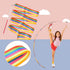 HUIANER Dance Ribbons Streamers, Rhythmic Gymnastic Ribbon Wands for Children Art Dances, 2 Pieces