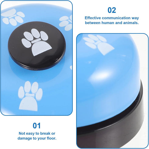 Kisangel Pet Training Press Bell for Dogs and Cats Blue Plastic Interactive Call Bell for Puppy Potty Training and Dog