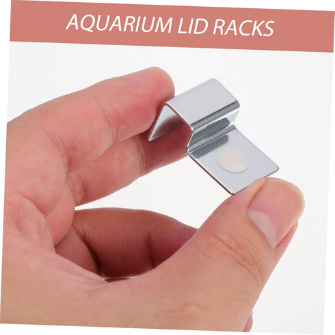 4pcs Support Frame Fish Tank Bracket, Lid Holder Clip for Aquariums, Glass Cover Clip, Stainless Steel Equipment