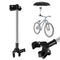 Flexzion Bicycle Umbrella Clamp Holder Mount, Universal Connector for Handlebar, Wheelchair, Stroller, Adjustable