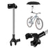 Flexzion Bicycle Umbrella Clamp Holder Mount, Universal Connector for Handlebar, Wheelchair, Stroller, Adjustable