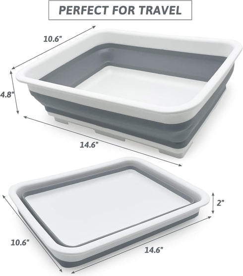 2PCS Fhiny Open Cat Litter Box, Kitten Potty Pan Semi-Enclosed Foldable Waterproof Travel Toilet Low Entrance