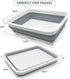 2PCS Fhiny Open Cat Litter Box, Kitten Potty Pan Semi-Enclosed Foldable Waterproof Travel Toilet Low Entrance