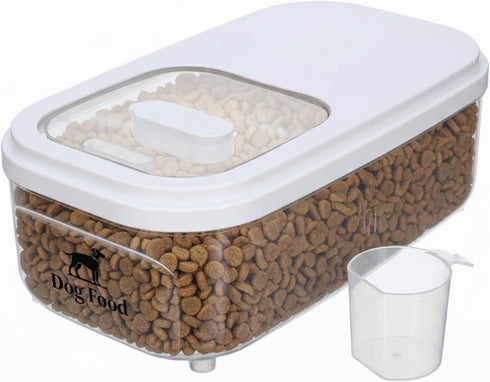 Dog Food Storage Container,6L/6~7Lbs Pet Food Container with Sliding Lid, Clear Storage