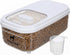 Dog Food Storage Container,6L/6~7Lbs Pet Food Container with Sliding Lid, Clear Storage
