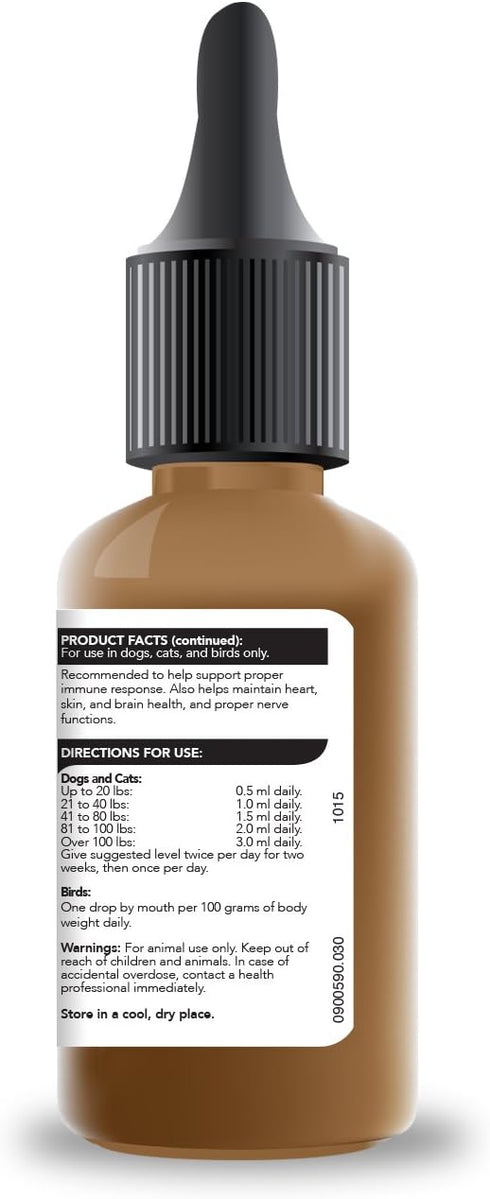 VETRISCIENCE Vetri DMG Liquid, 30mL Dropper - Supports Immune System, Stamina, Skin Irritation for Dogs and Cats