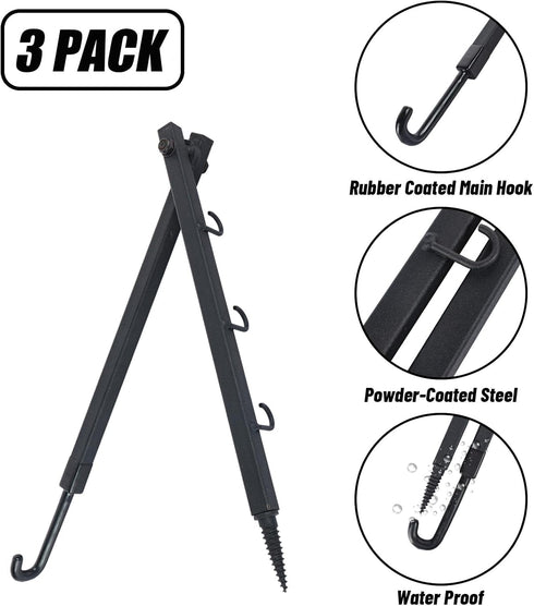 Highwild Tree Stand Bow Hanger Gear Holder Accessory Hook - Pack of 3