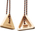 Portable Hangboard Rock Climbing, 2 pack Triangular Wooden Climbing Fingerboard with 3