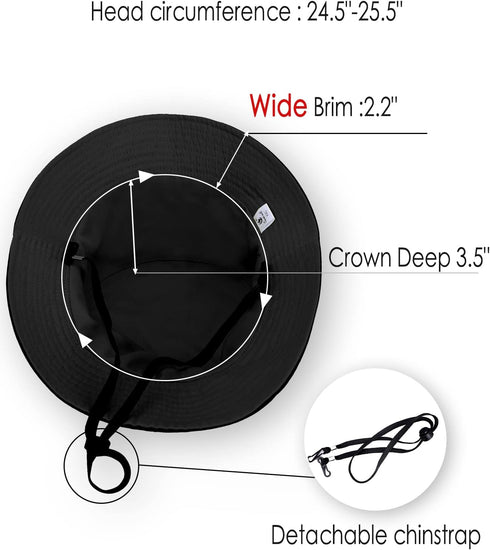 XXL Large Cotton Bucket Hat for Women Men, Big Head Oversize Reversible Fisherman Summer Hat