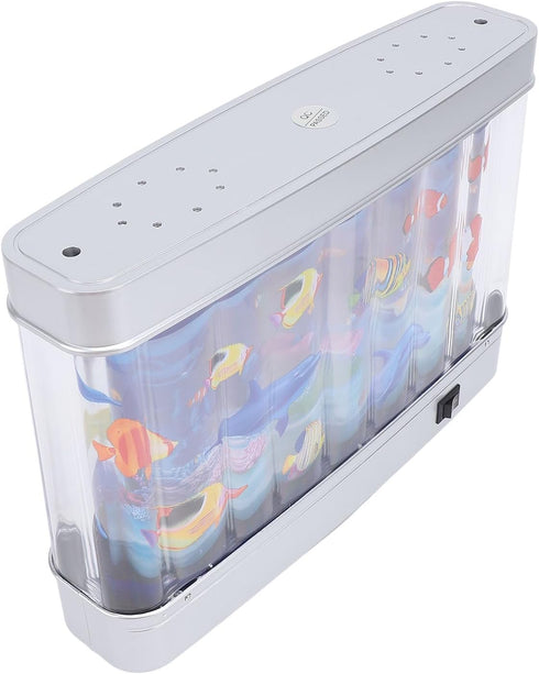 5V Asixxsix LED Fish Tank Aquarium Night Light with Moving Fish for Bedroom Office Desk Baby Kids Sensory Experience