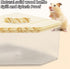 Copfeu Hamster Sand Bath Box Container, Mini Pet Sandbox Lid Design Take Bath Wooden Sandbox Dust Bath, Transparent
