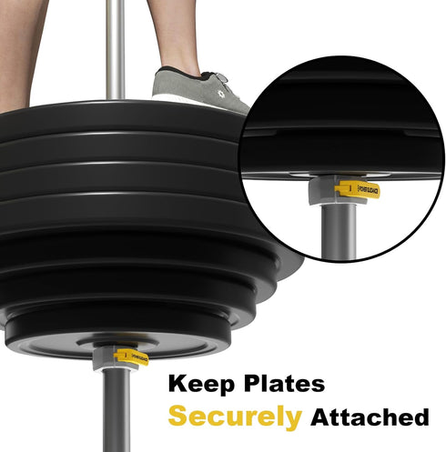 POWER GUIDANCE Barbell Collars, 2 Inch Olympic Barbell Clips, Non-Slip Quick Release Clamps for Weightlifting