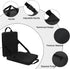 Ddewing Outdoor Folding Chair Cushion Black Zippered Pocket Square Chair Cushion Portable Handle Adjustable Floor Chair