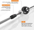 Skipping Rope with Ball Bearings - Adjustable Jump Rope Cable with 6” Memory Foam Handles for Aerobic Exercise