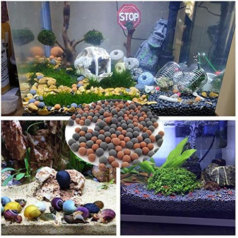 MEIMEI 100 Pcs Aquarium Tank Mineral Balls, Fish Tourmaline Rocks for Freshwater Aquarium Accessories