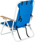 Buyter Portable High-Strength Beach Chair with Adjustable Headrest in Blue Color