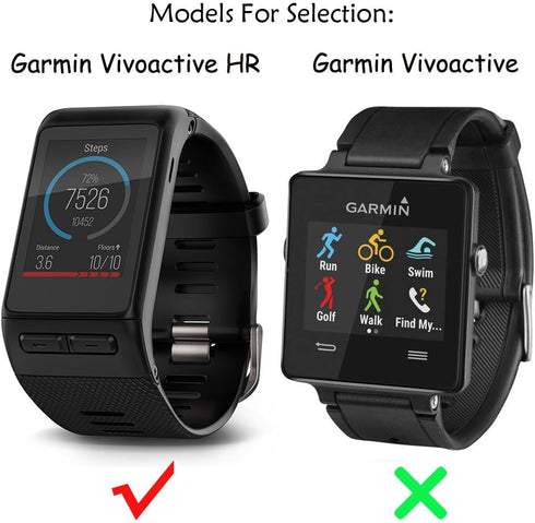 Soft Silicone Replacement Band for Garmin Vivoactive HR, Watch Band Only (No Tracker)