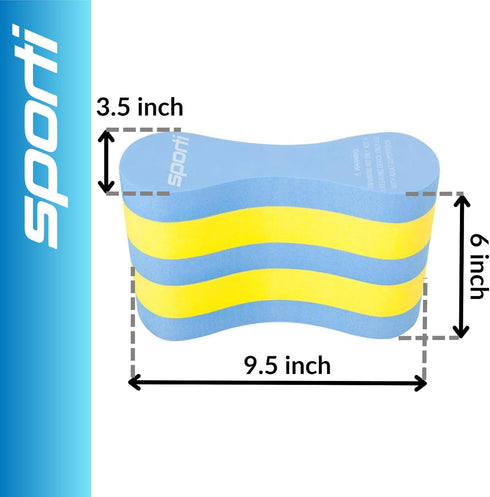 Sporti Pull Buoy for Beginners, Women & Men, 5-Layer EVA Leg Float, Pool Training Aid