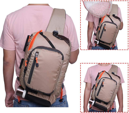 Kylebooker Fishing Tackle Storage Shoulder Bag - Fly Fishing Sling Pack