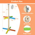 Bird Stand Perch Toy, Double Layer Spinning Parakeet Toys Exercise Wheel Cockatiel Toy for Cages Wooden Perchs