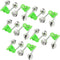 Honbay 20 Pcs Fishing Rod Alarm - Dual Alert Bells Green Silver Tone