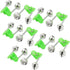 Honbay 20 Pcs Fishing Rod Alarm - Dual Alert Bells Green Silver Tone