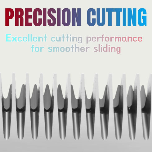 7FW Wide Pet Dog Grooming Detachable Blades, Compatible with Andis, Oster A5, Wahl KM10 Clippers, Cut Length 1/8"