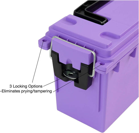 Sheffield 12632 Ammo Storage Box, Pistol, Rifle, or Shotgun, Tamper-Proof Locking, Water Resistant, Stackable, Made in