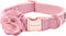 ARING PET Velvet Dog Collar, Unique Pink with Detachable Felt Flower, Adjustable Soft Velvet for Small Medium Large Dogs