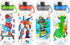 Home Tune 23oz Cute Water Bottle for School Kids Girls, BPA FREE Tritan, Leak Proof with Easy Clean Handle (Fire Dragon)