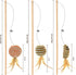 3-Pack Cat Wand Toys, 16-Inch Natural Wooden Teaser Wand with 5 Silvervine Sticks, Interactive Feather Wand for Indoor