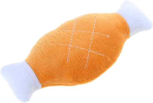 LOXGO Puppy Chewing Toy Pet Dogs Biteable Plush Toy Dog Squeak Toy Squeeze Bone Toy Soft Dog Toothbrush Biting Toy Pet