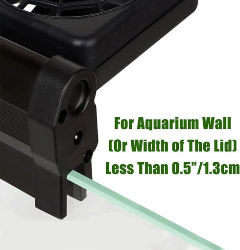 Aquarium Chiller, Fish Tank Cooling Fan System for Salt Fresh Water, 2 Variable Speed, Adjustable (1-Fan)