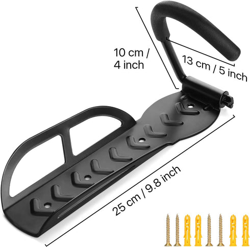Flexzion Heavy Duty Bike Rack Wall Mount, Vertical Hook Stand Holder for Indoor Storage, Holds 66lb