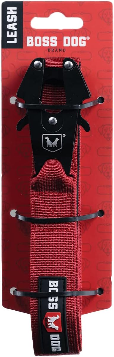Boss Dog Tactical Leash - Red (6 Foot, 1" Wide)