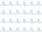 AQUANEAT Aquarium Suction Cups, 24pcs Clips for Fish Tank Airline Tubing, 3/16" Air Hose Holder (Clear)