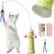 Interactive Cat Toy for Indoor Cats, Suction Cup Cat Wand Toy with