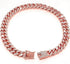 Diamond Necklace Metal Choke Dog Chain Collars, 13mm Wide, Rose Gold, Pet Jewelry for Small Medium Large Dogs