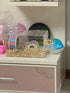 Small Animal Bath House, Acrylic Hamster Bathroom Cage Toilet Bathtub Sand Bath Container, Removable, Suitable for