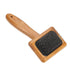 Oumefar Healthy Bamboo Dog Hair Comb, Wooden Brush Massage Grooming Slicker Brush with Rounded Bristles (Charged)