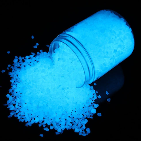 Glow in The Dark Gravel, Fish Tank Aquarium Gravel Sand, Decorative Gravel Rocks,Aquarium Gravel Stones for Home and Fairy Garden Decoration,305g/0.67lbs (Sky Blue, 3-5mm)