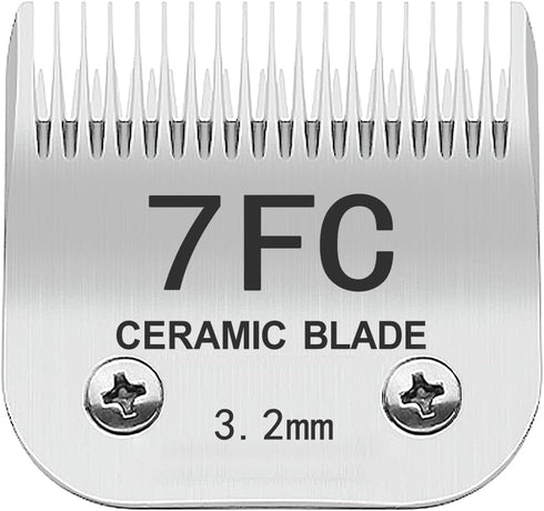 7FC Blade Replacement Blades for Dog Grooming Clippers, Compatible with Andis & Wahl KM Series, Size-7FC, Silver