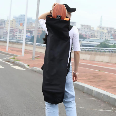Skateboard Bag Waterproof, Adjustable Shoulder Straps for Penny Board/Standard Board, Black