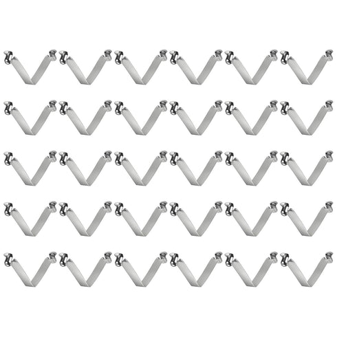 HARFINGTON 30pcs Double Button Kayak Paddle Snap Spring Clip, V-Shaped Hollow Locking Tube Clips