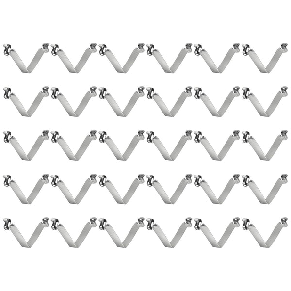 HARFINGTON 30pcs Double Button Kayak Paddle Snap Spring Clip, V-Shaped Hollow Locking Tube Clips
