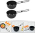 2pcs Set OUNONA Iron Outdoor Cooking Pot Stew Pot for Camping Campfire Cooking Equipment Stock Outdoor Cookware Kitchen