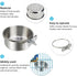 2 Pack Stainless Steel Bird Bowls for Cage, Parrot Food Water Feeder, Hanging Bowl Crate Cups for Small Animals