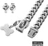 Strong Stainless Steel Cuban Link Dog Chain Collar,Pet Necklace Walking Collar for Small Dogs,Cats(Length - 10'')