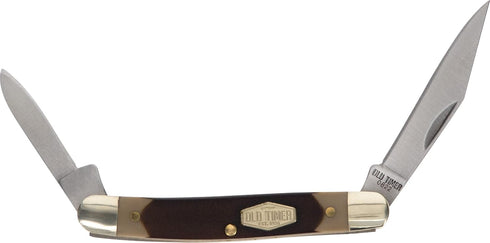 Old Timer 104OT Small Canoe, 4.7in Stainless Steel Traditional Folding Pocket Knife with Clip Point and Drop Point